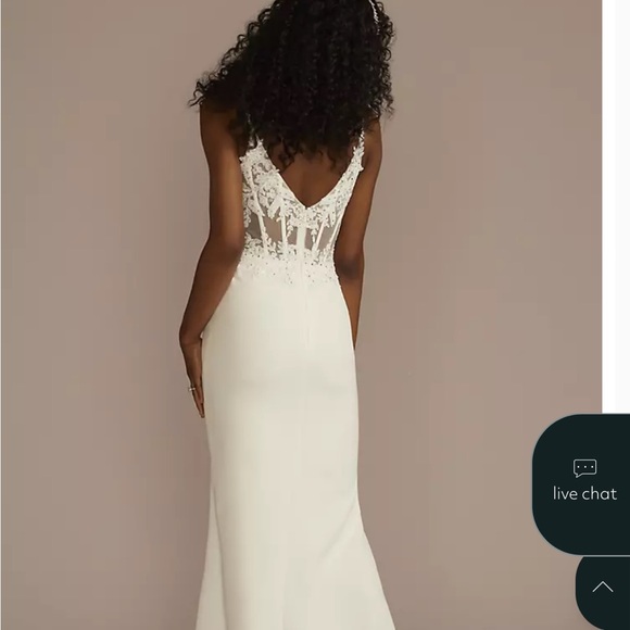 Elegant White Lace Evening Gown - Picture 2 of 5
